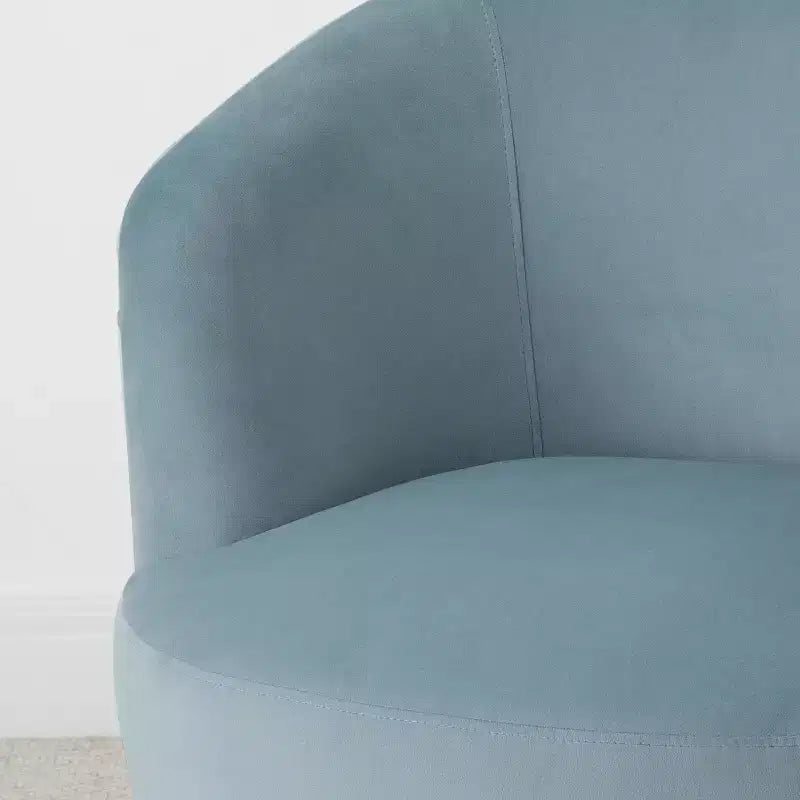 Fauteuil d'appoint pivotant moderne en velours, Fauteuil barillet rembourré avec rotation à 360°, Fauteuil de salon pour le séjour et le coin lecture - Panipeachy
