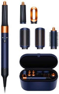 Dyson Airwrap Ensemble complet de coiffeurs courts Bleu nuit/cuivre avec 6 embouts Bigoudis Air chaud Cheveux plus courts que la longueur de la poitrine Fer à boucler différents accessoires