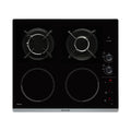 Brandt - BPI6413BM - Plaque Induction et Gaz - Table de Cuisson - Noir - 4 Foyers - 3400W Electrique et 4600 Gaz - Dimensions Encastrement : 56x49cm -