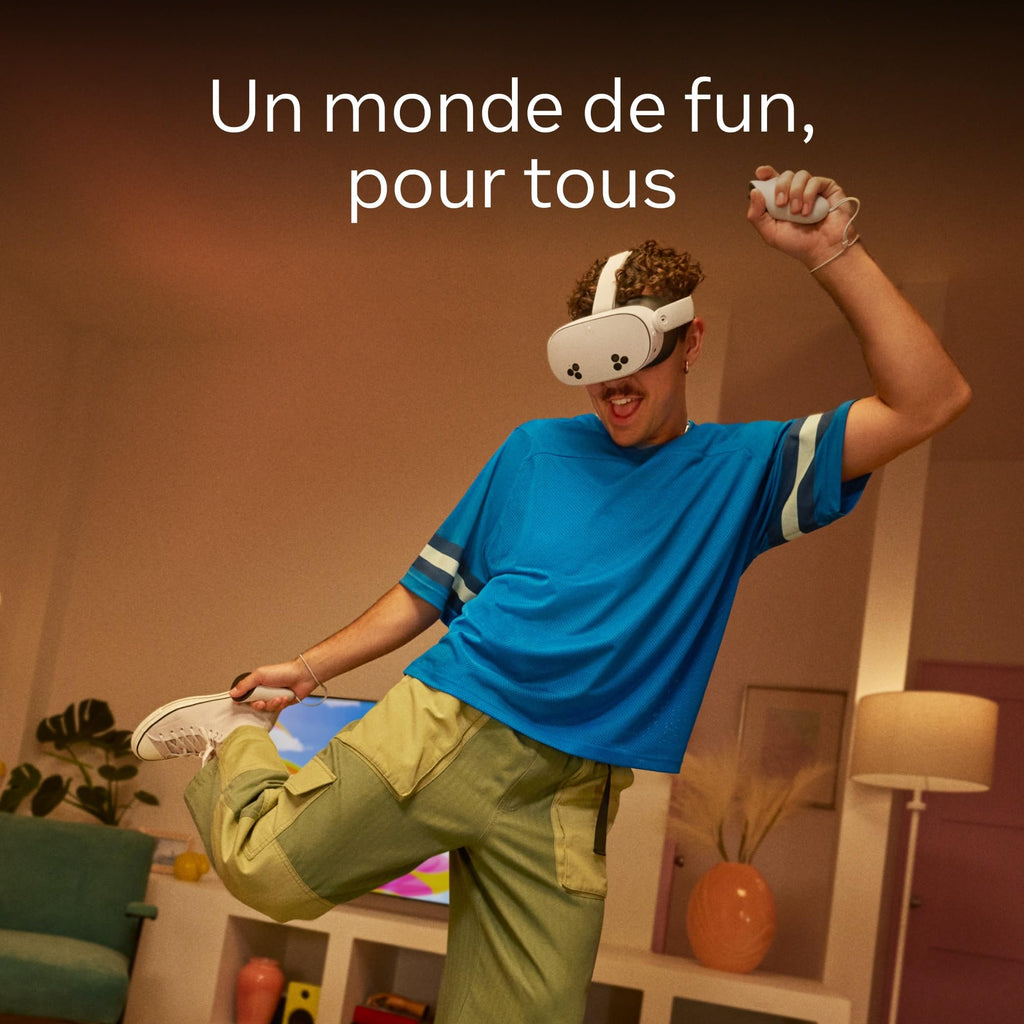 Meta Quest 3S 128 Go – Plongez dans la réalité Mixte – Casque Tout-en-Un – Essayez Meta Horizon+ sans Frais Pendant 3 Mois