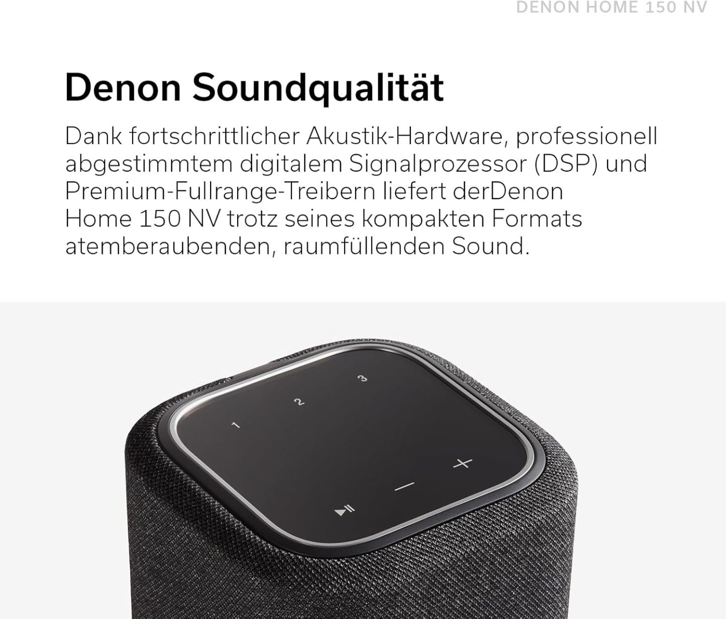 Denon Home 150 enceinte multiroom Hi-Fi avec HEOS intégré, Alexa intégrée, Wi-Fi, Bluetooth, USB, AirPlay 2, audio Hi-Res, noir