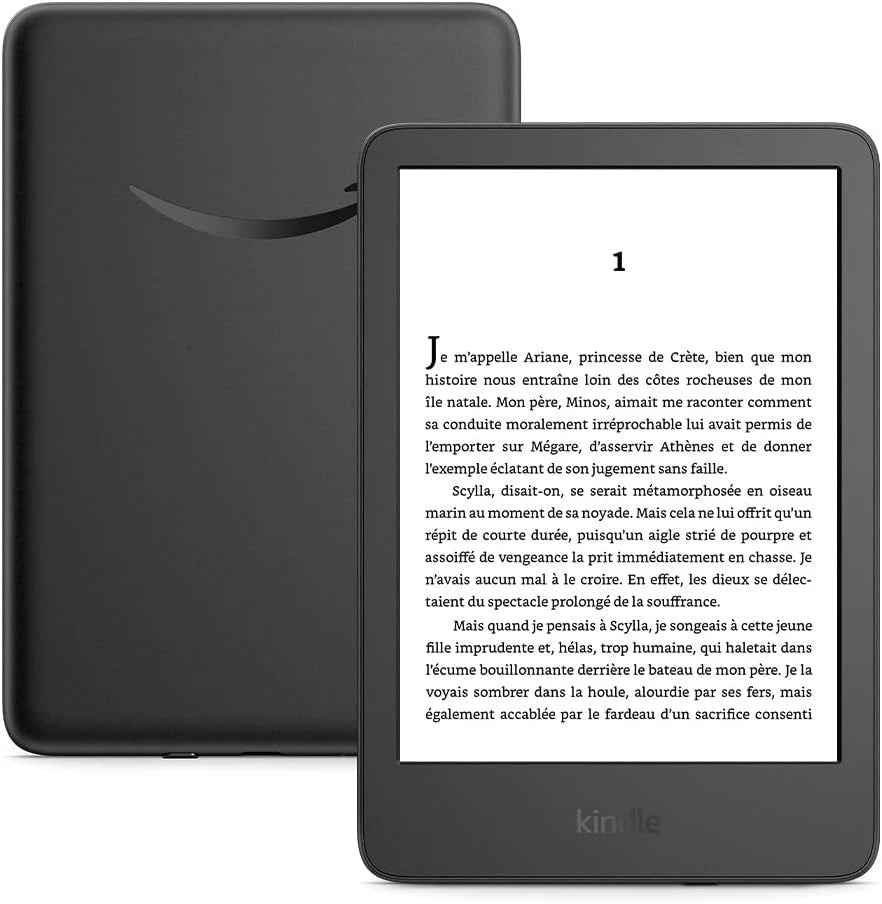 Amazon Kindle (Nouvelle génération) - Le plus léger et compact, avec écran antireflets, changements de page plus rapides et éclairage avant réglable - 16 Go - Avec publicités - Noir