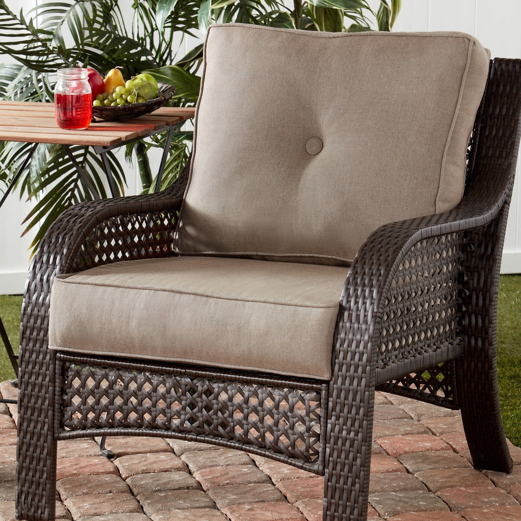 Ensemble de deux coussins d'extérieur haut de gamme Sunbrella pour assise profonde