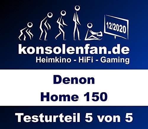 Denon Home 150 enceinte multiroom Hi-Fi avec HEOS intégré, Alexa intégrée, Wi-Fi, Bluetooth, USB, AirPlay 2, audio Hi-Res, noir