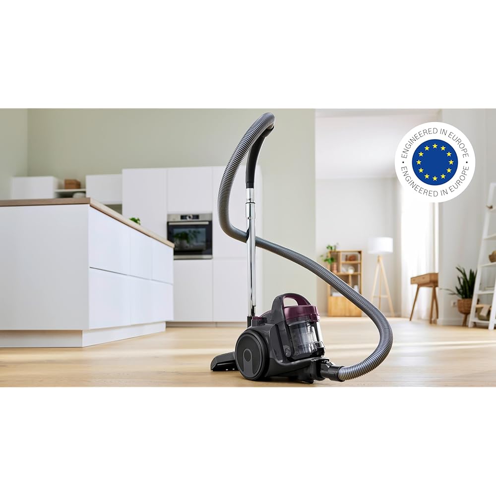 Bosch Electroménager Série 2, BGC05AAA1, aspirateur traîneau sans Sac, capacité de 1,5L, Filtre hygiénique Lavable, Haute Performance d’Aspiration, Rayon d'action de 9 m, Compact et léger, Violet : Cuisine et Maison