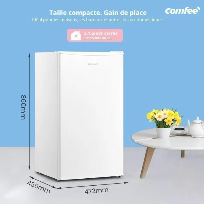 Réfrigérateur Top - Comfee RCD93WH2(E)- 93L -Classe E - 45 x 47,2 x 86 cm - Blanc