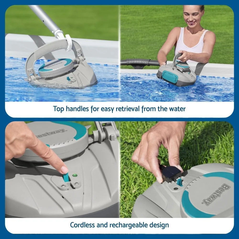 Bestway Robot aspirateur de Piscine Automatique AquaTronix G100-27 cm x 24,4 cm x 15,5 cm - Gris/Vert