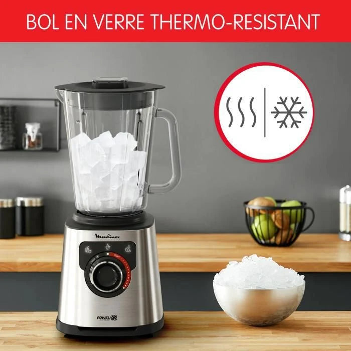 Moulinex PerfectMix + Blender haute vitesse, 1200 W, bol 2 L, Capacité utile 1,5 L, Technologie de lames Powelix