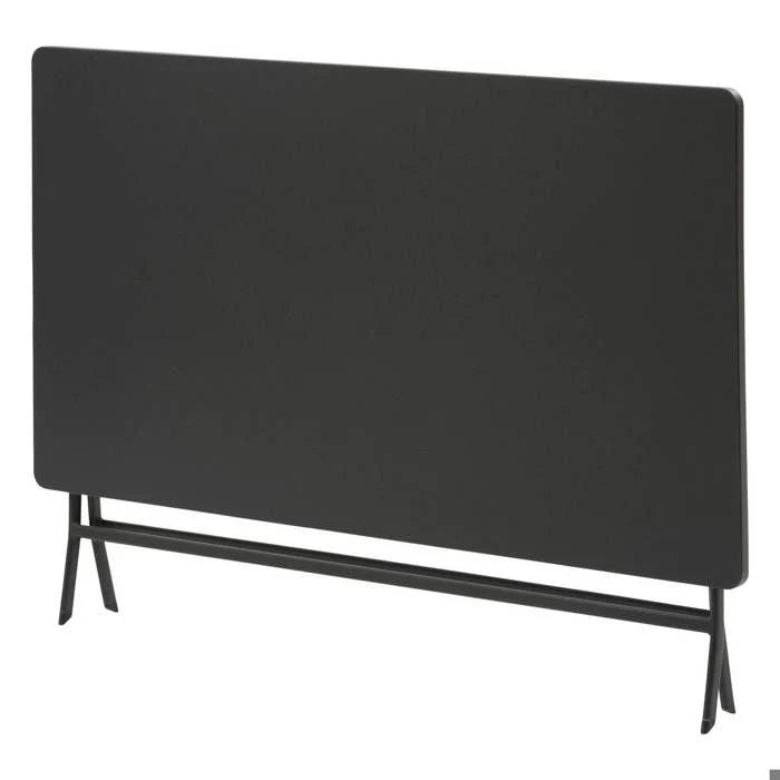 Table de jardin pliante carrée "Greensboro" pétrole 2 places en acier traité époxy - Hespéride