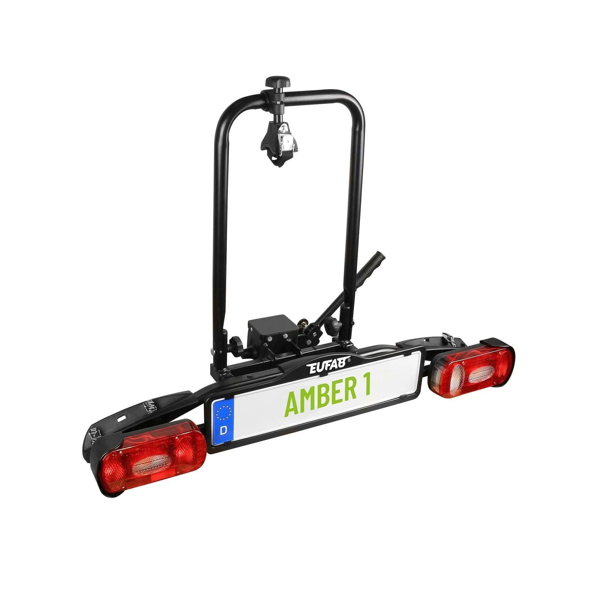 Eufab Porte-vélo 1 vélo sur attelage amber1(Noir/Rouge)