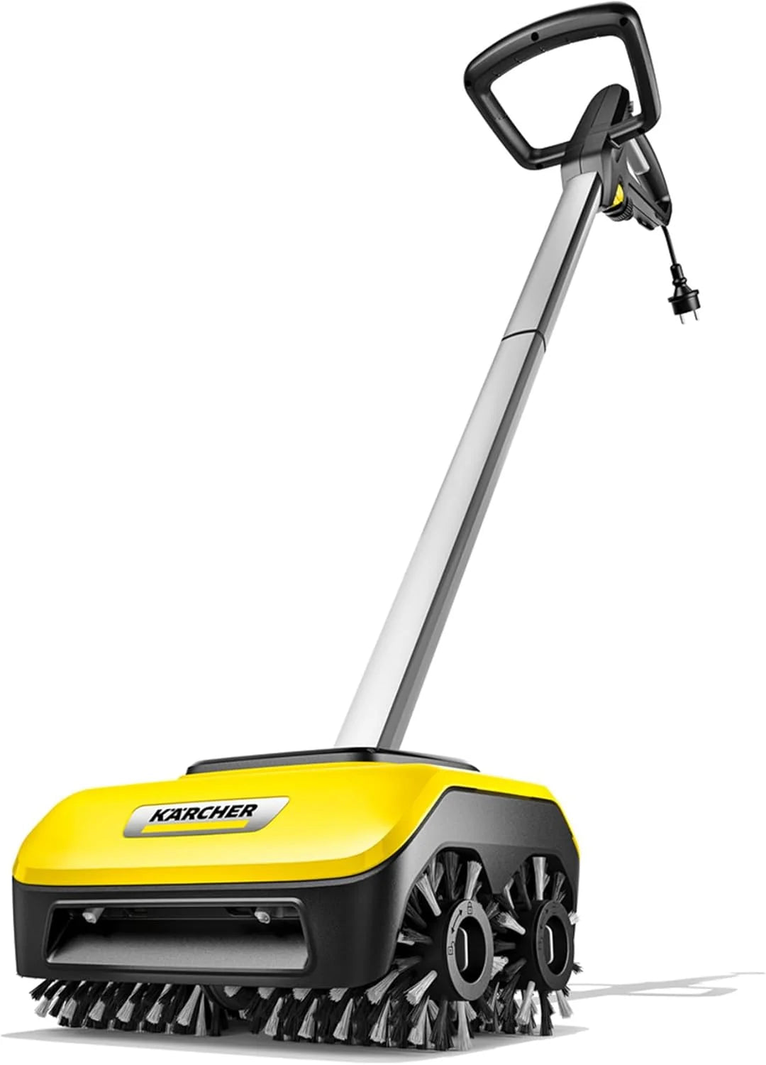 Kärcher Nettoyeur de Terrasses PCL 6, Pression Max. 10 Bar, Débit d'eau Max. 180 l/h, Largeur de Travail 300 mm, Rotation des Brosses : 600-800 TR/Min, pour Bois, Surfaces Composite, Dalles de Pierre(Jaune/Noir)
