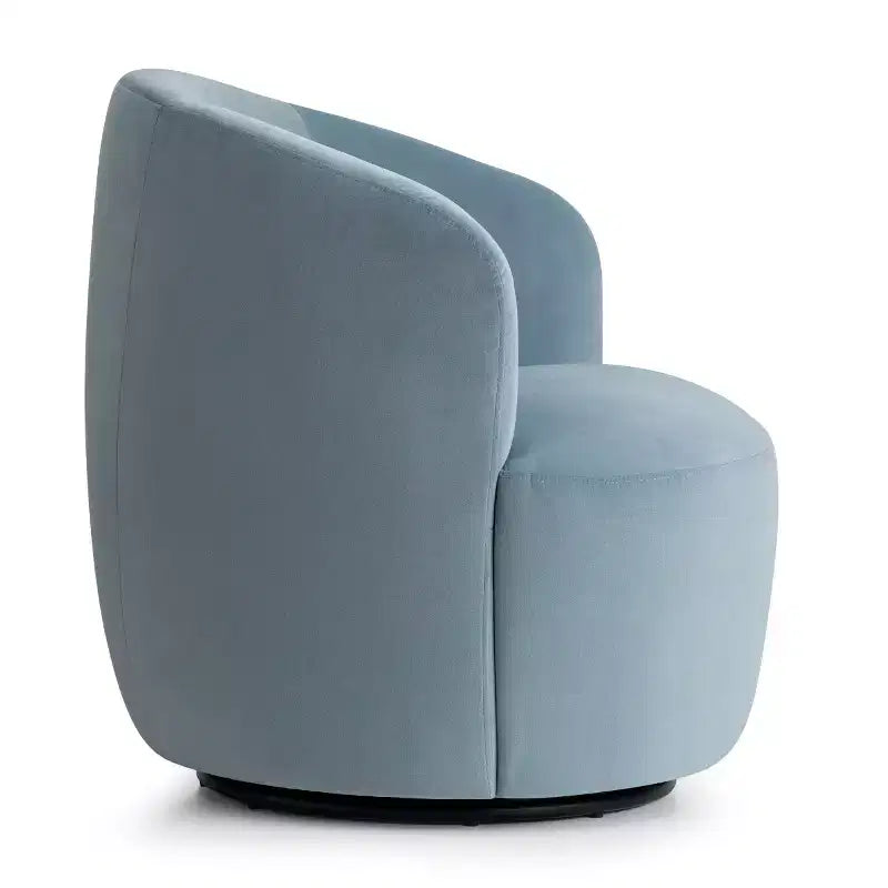 Fauteuil d'appoint pivotant moderne en velours, Fauteuil barillet rembourré avec rotation à 360°, Fauteuil de salon pour le séjour et le coin lecture - Panipeachy