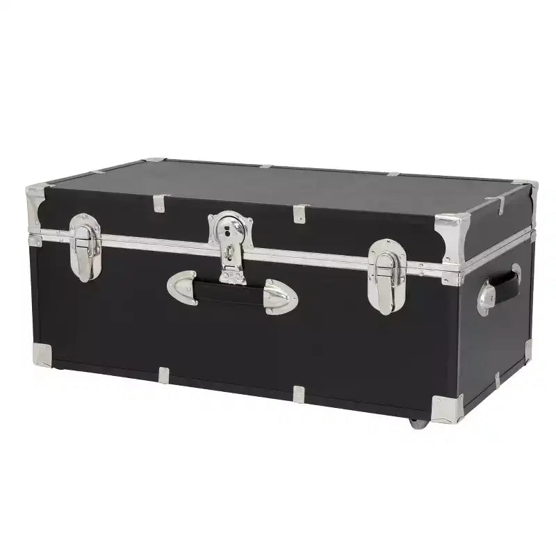 Seward Rover Valise 76 cm à roulettes avec serrure, noire : Rangement de camping à roulettes, MDF et acier, capacité de 27,2 kg