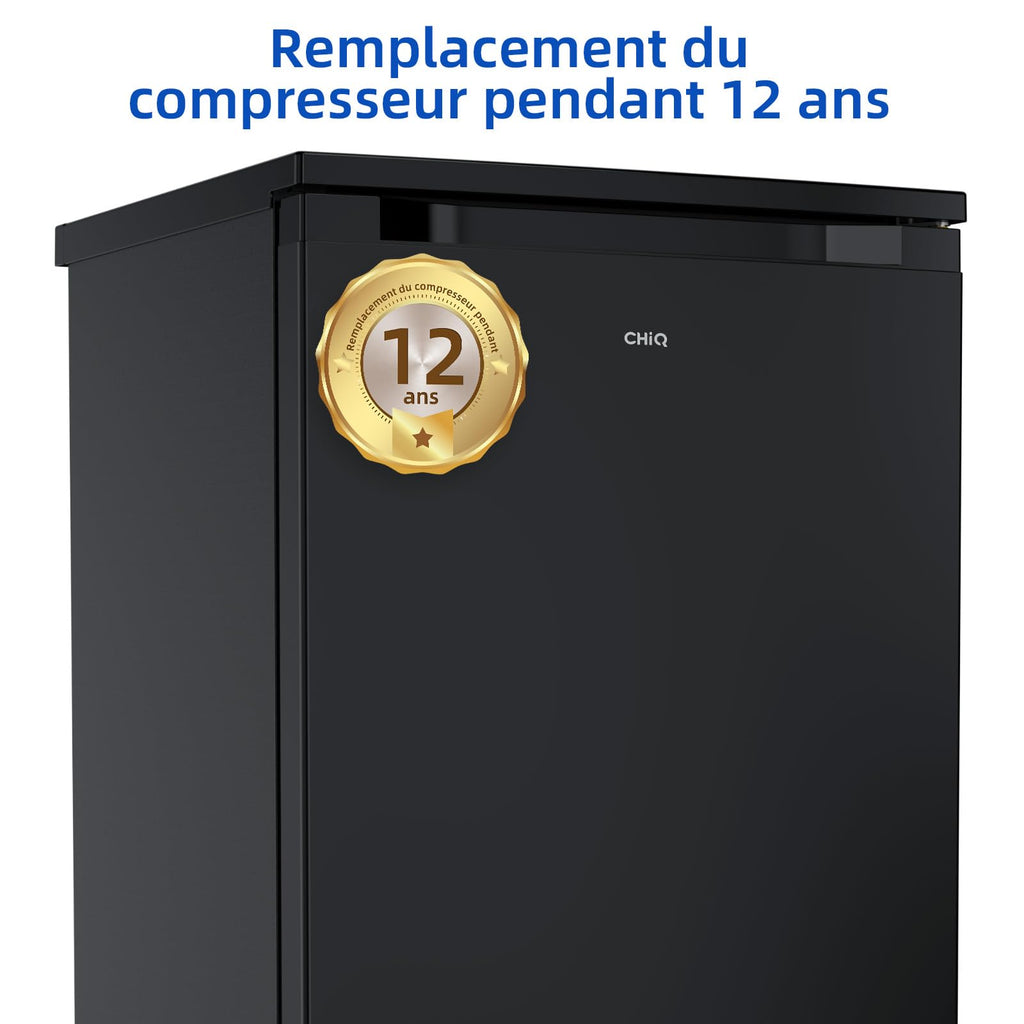 Réfrigérateur congélateur CHiQ 107 L, Classe D, Efficacité énergétique, Ultra silencieux (39 dB), Contrôle de l'humidité, Porte réversible