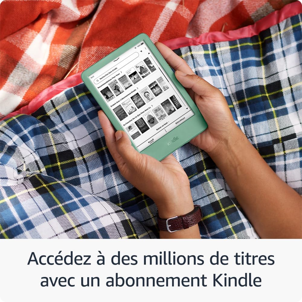 Amazon Kindle (Nouvelle génération) - Le plus léger et compact, avec écran antireflets, changements de page plus rapides et éclairage avant réglable - 16 Go - Avec publicités - Noir