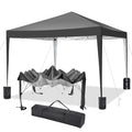 Tonnelle de Jardin Pliante 3x3m, Tente de Réception étanche et Protection UV, Chapiteau/Pavillon 3 Hauteur réglable-Noir