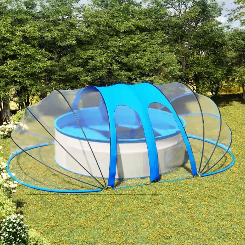 vidaXL Dôme de Piscine Ovale Couverture de Piscine Pavillon de Piscine Tente de Piscine Jardin Extérieur Arrière-Cour 620x410x210 cm