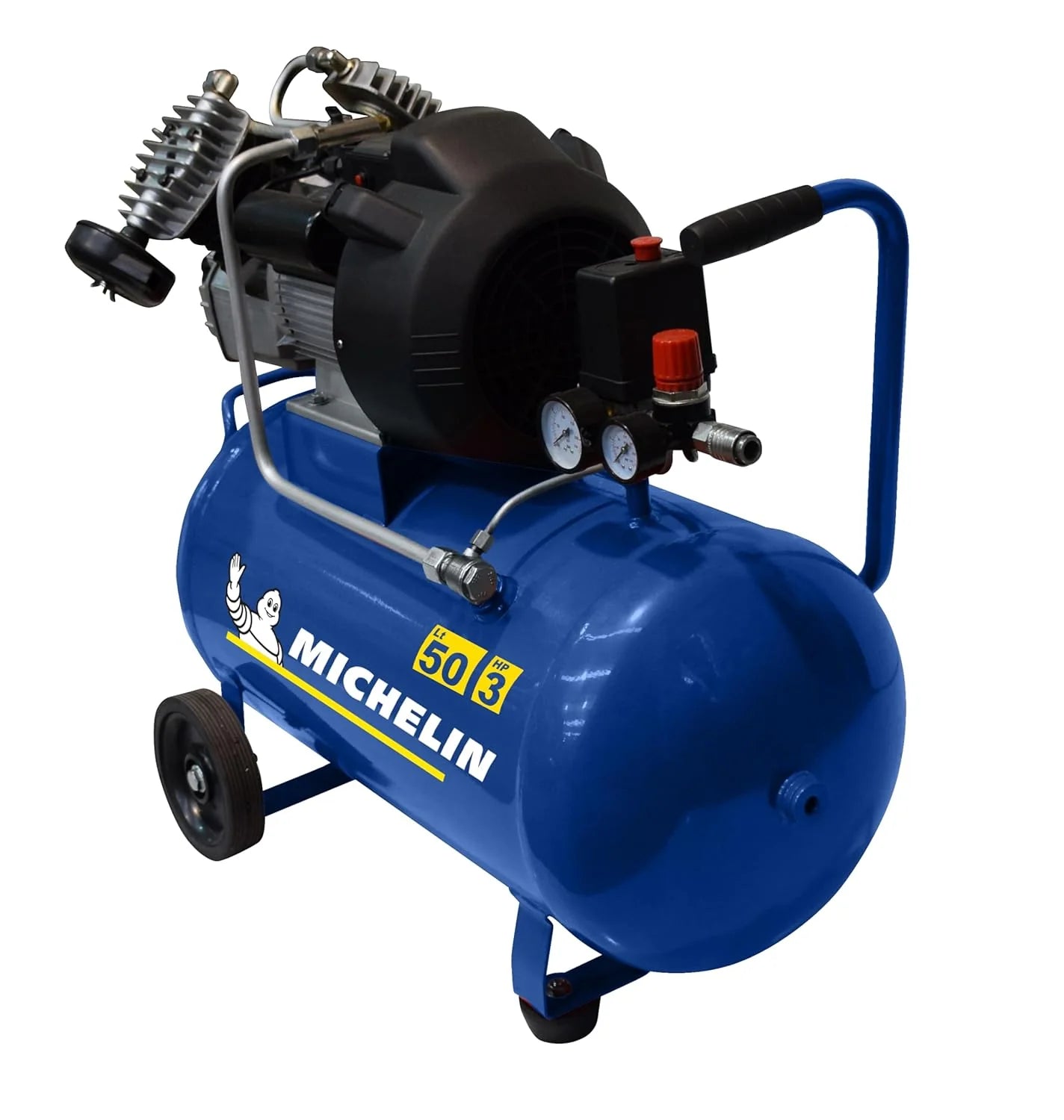 MICHELIN Compresseur d'Air Portatif MB3650 - Cuve 50 Litres - Moteur 3 cv - Pression Maximale 10 bar - Débit d'Air 360 l/min - 21.6 m³/h