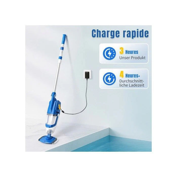 ALIGHTUP - Aspirateur de piscine électrique à main, Électrique Nettoyeur de piscine, Nettoyeur à batterie, 230V, 33W - Bleu