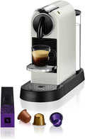 De'Longhi Nespresso CitiZ EN167.W, Machine à Café en Capsules, Machine à Café pour une Tasse, Design Compact, Pression 19 Bar, 2 Tailles de Tasses, Ensemble de Bienvenue Inclus, Blanc(Blanc/Noir)